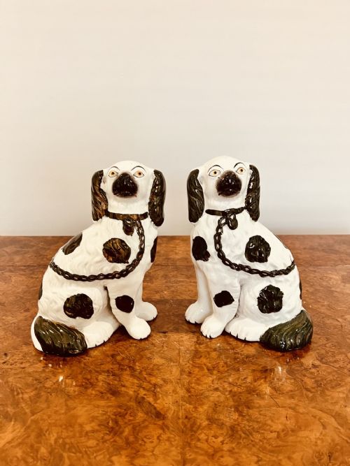Pair of Victorian Quality Staffordshire Dogs