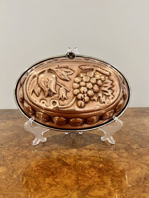 Antique Oval Copper Jelly Mould