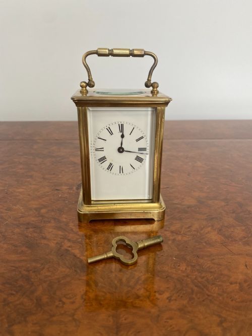 Antique Victorian Quality French Brass Carriage Clock