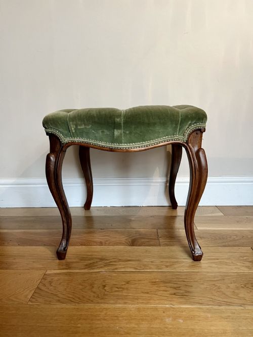 Antique Victorian Quality Walnut Stool