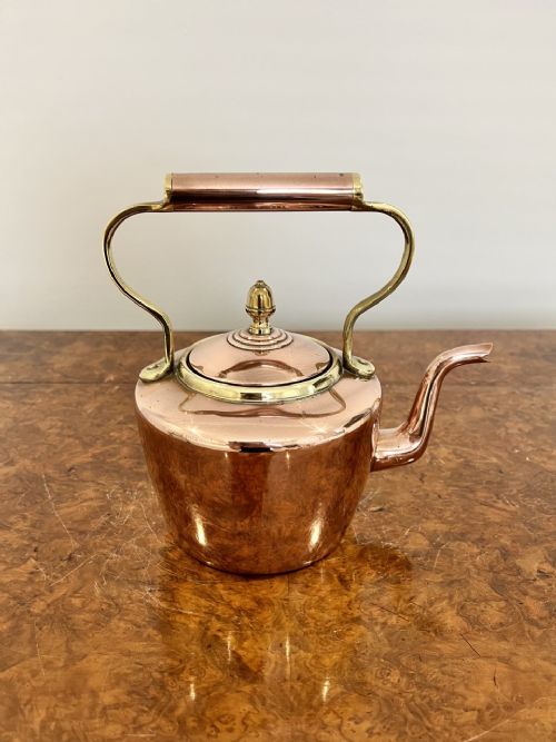 Antique George III Quality Small Copper Kettle