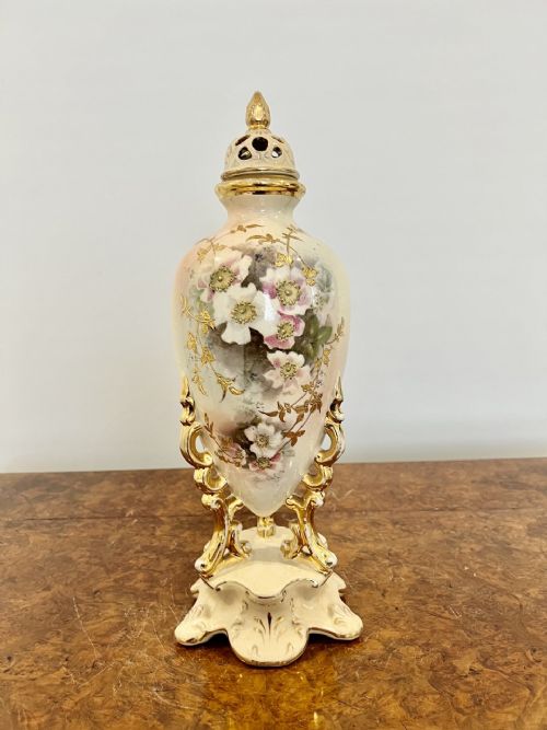 Antique Victorian Quality Hand Painted Vase