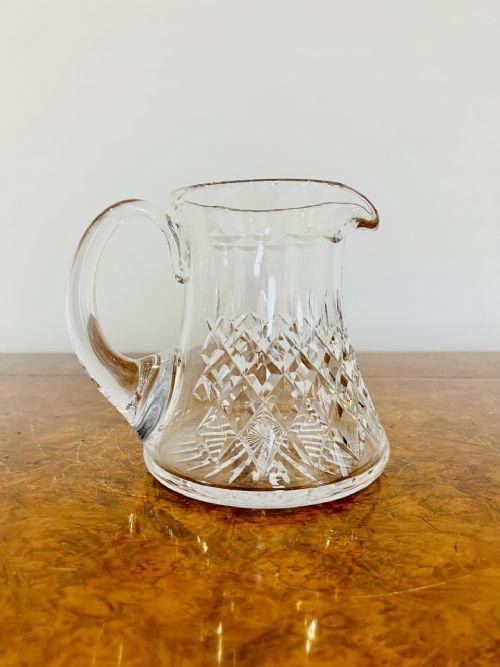 Antique Edwardian Quality Cut Glass Water Jug
