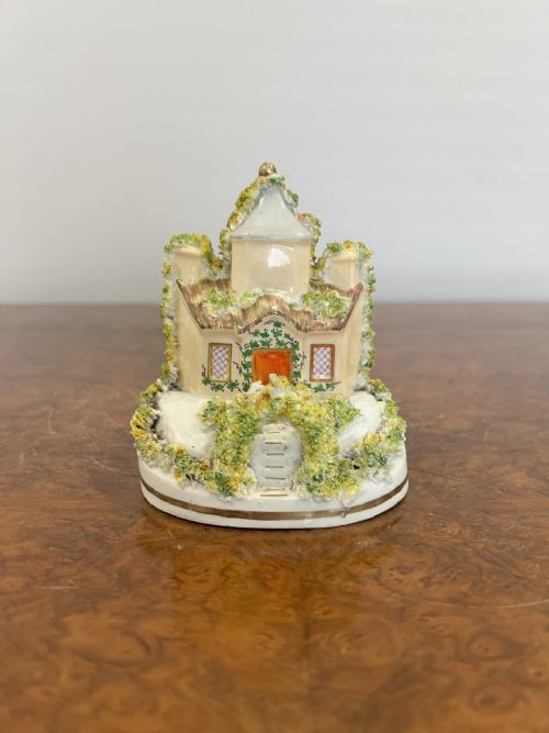 Unusual Quality Antique Staffordshire Cottage