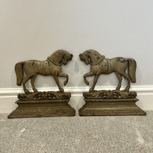 Pair of Antique Victorian Cast Iron Fire Guards
