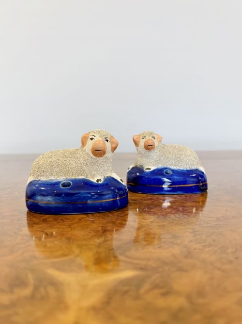 Quality Pair of Antique Staffordshire Sheep
