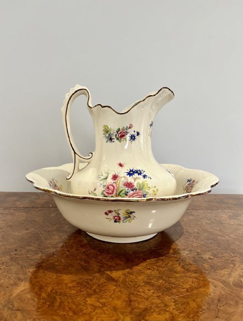 Antique Edwardian Jug and Bowl Set