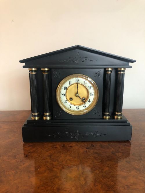 Antique Victorian Marble Mantle Clock with an 8 Day Striking Movement