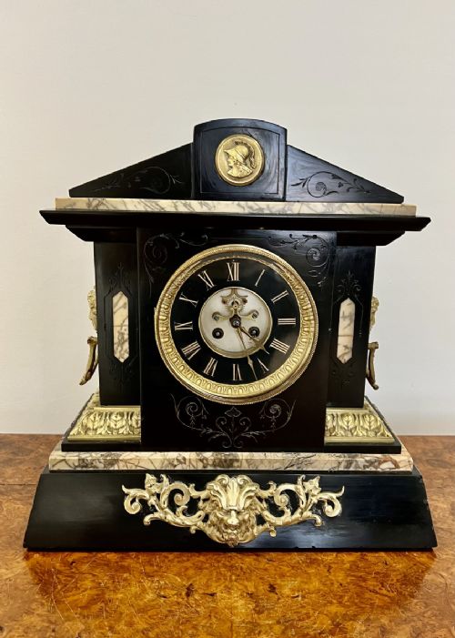 Outstanding Quality Antique Victorian Marble Mantle Clock