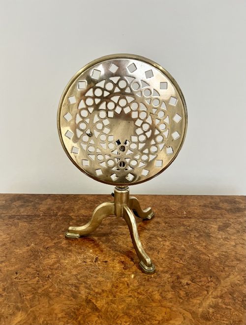 Antique Victorian Quality Brass Large Trivet