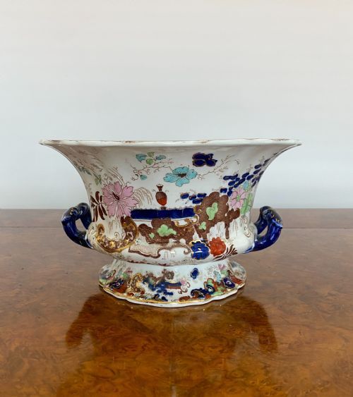 Antique Victorian Quality Decorated Staffordshire Fruit Bowl