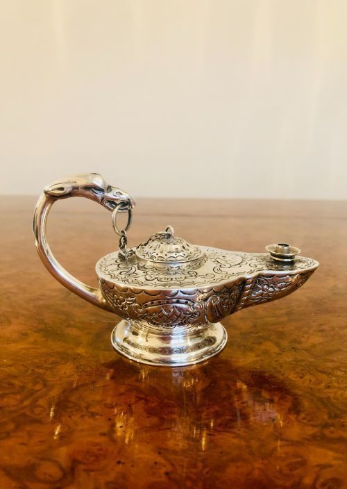 Quality Victorian Silver Novelty Table Lighter