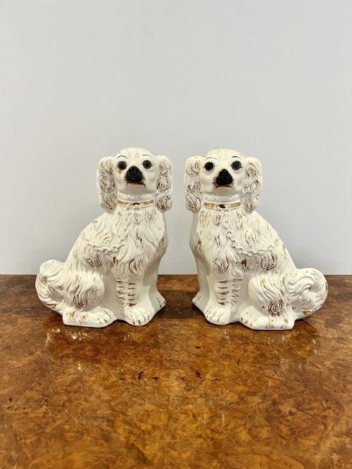 Pair of Quality Antique Victorian Staffordshire Spaniels