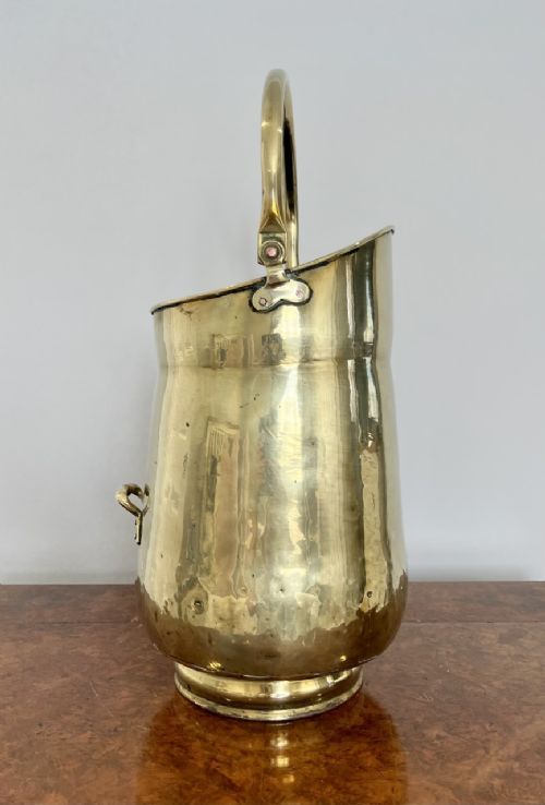 Antique Victorian Quality Brass Coal Scuttle