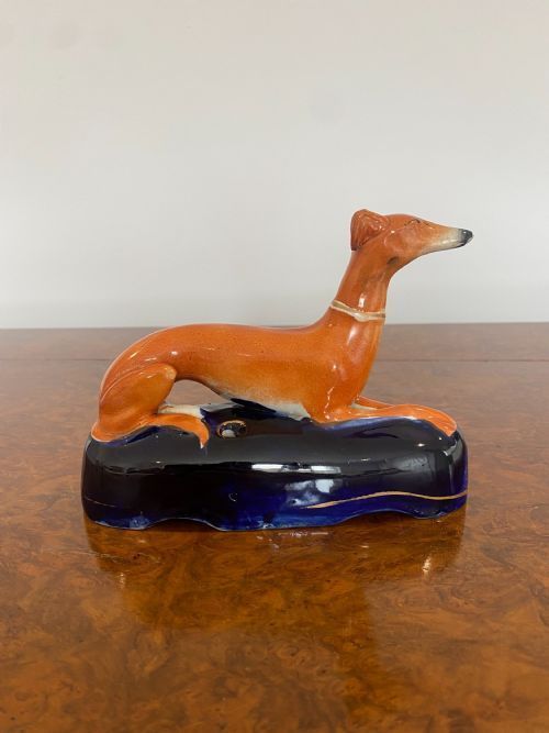 Quality Antique Victorian Staffordshire Greyhound