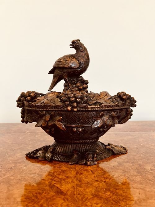 Outstanding Quality Carved Black Forest Jewellery Box