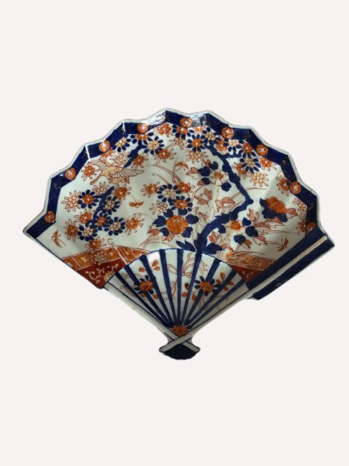 Unusual Imari Fan Shaped Plate