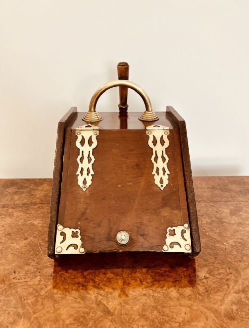 Antique Edwardian Mahogany Coal Box