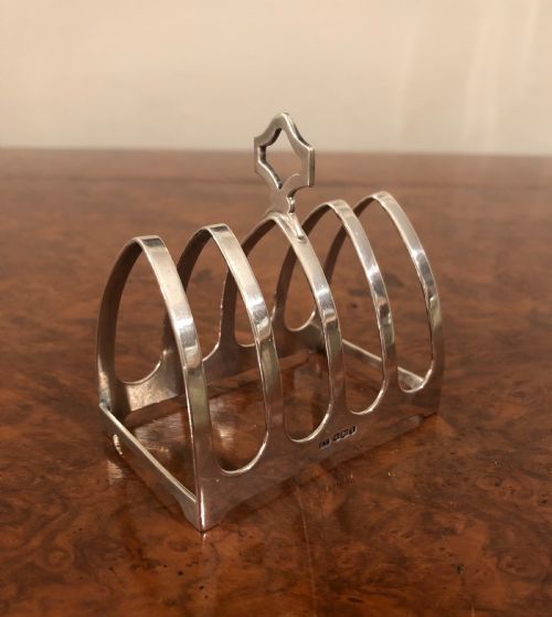 Small Antique Quality Solid Silver Toast Rack