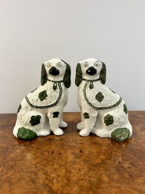 Pair of Antique Victorian Staffordshire Dogs