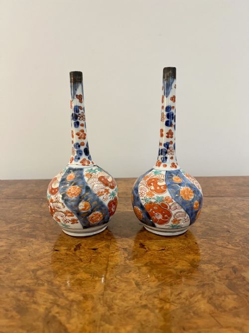 Pair of Antique Japanese Imari Vases