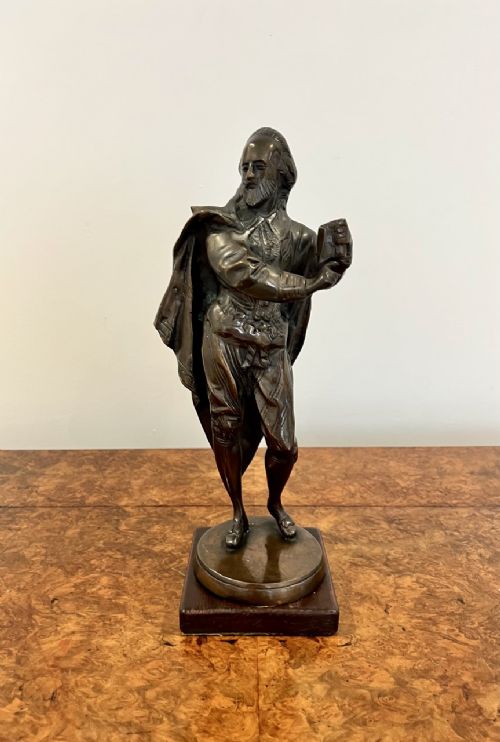 Fantastic Quality Antique Victorian Bronze Figure of Shakespeare
