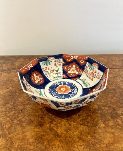 Quality Antique Japanese Hexagonal Shaped Imari Bowl