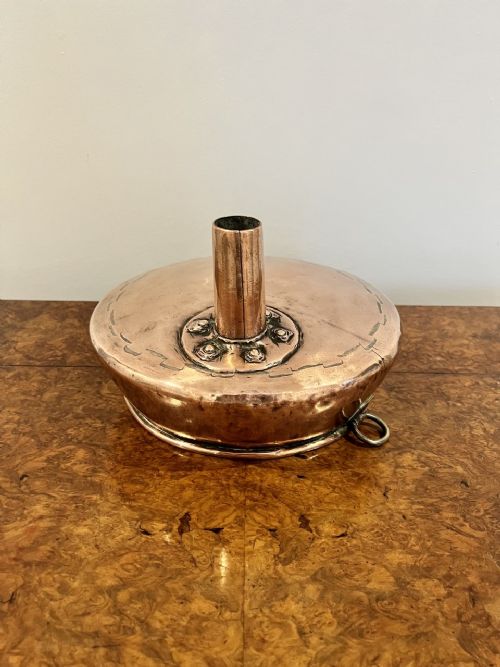 Large Antique George III Quality Copper Funnel