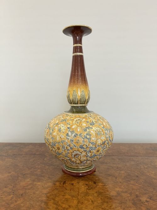 Fantastic Quality Large Antique Victorian Doulton Lambeth Vase