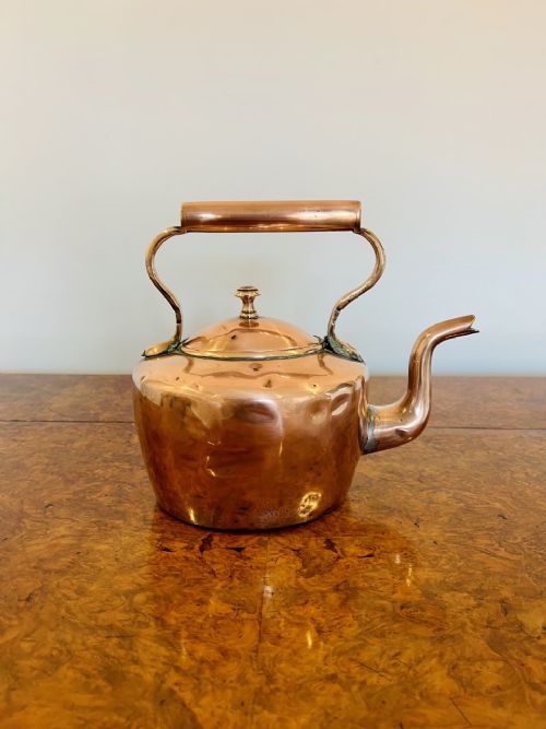 Antique George III Quality Small Copper Kettle