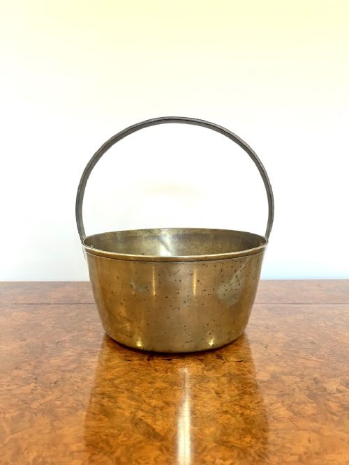 Antique Victorian Quality Heavy Brass Jam Pale