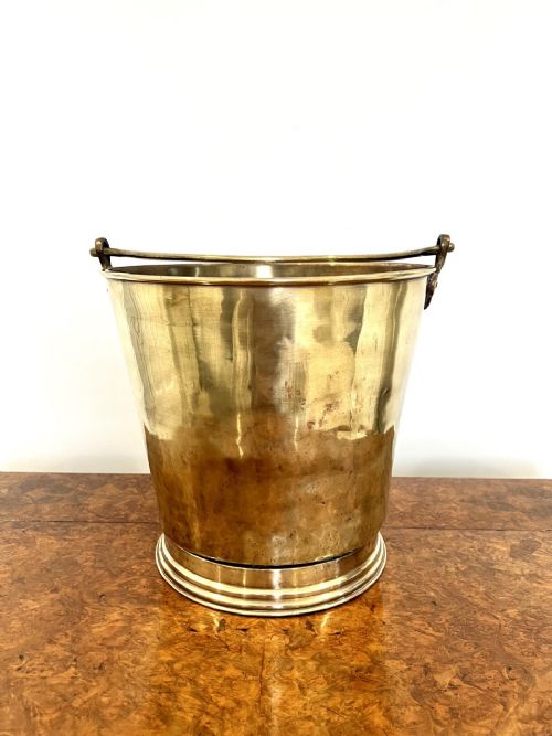Quality Antique Victorian Brass Coal Bucket