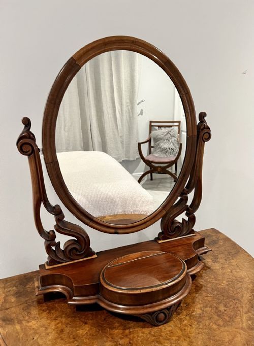 Antique Victorian Mahogany Dressing Table Mirror
