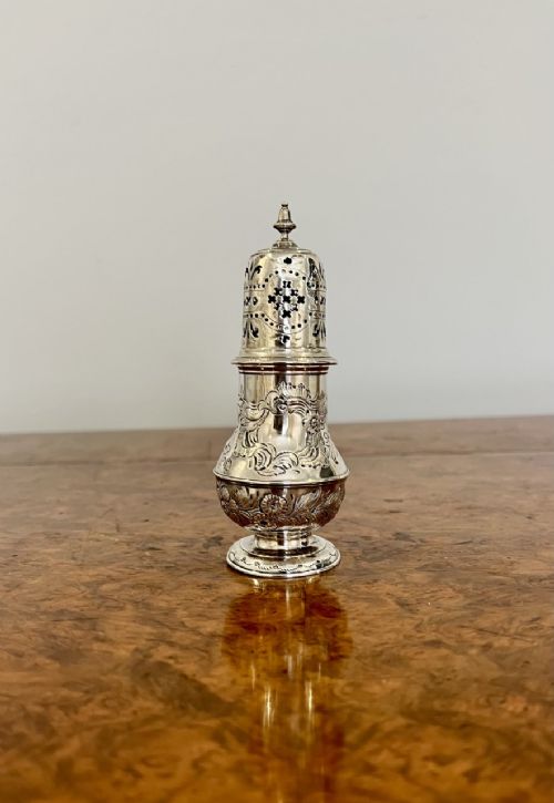 Quality Antique George III Hallmarked Silver Sugar Sifter