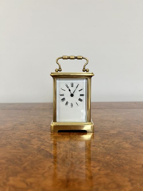 Antique Victorian Quality French Brass Carriage Clock