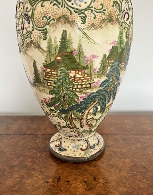 LARGE ANTIQUE QUALITY SATSUMA VASE - ADDITIONAL PHOTO 5