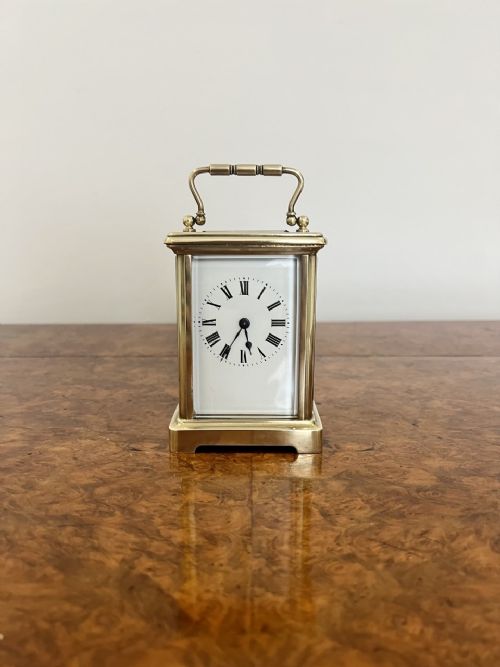 Antique Victorian Quality French Brass Carriage Clock