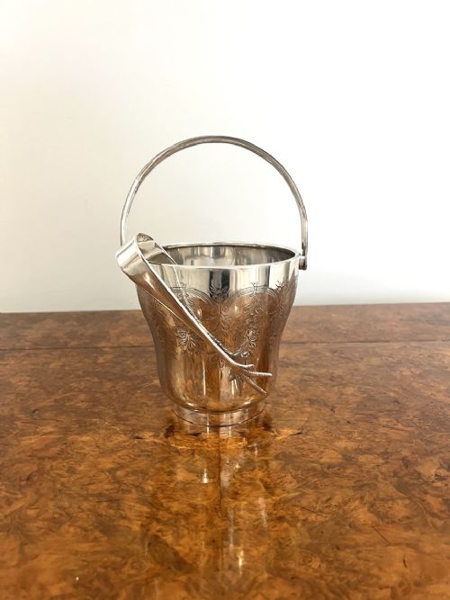 Lovely Antique Edwardian Quality Silver Plated Ice Bucket