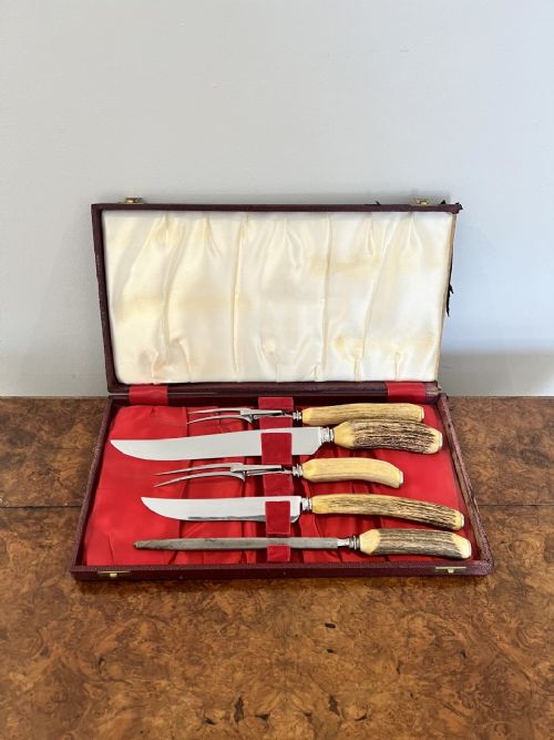 Antique Five Piece Cooper Brother & Son's Carving Set