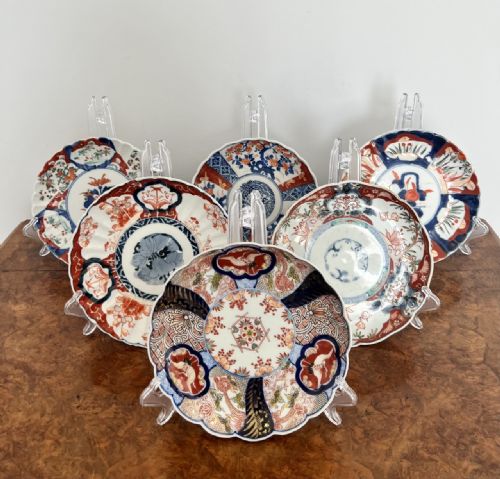 Lovely Collection of Six Japanese Imari Plates