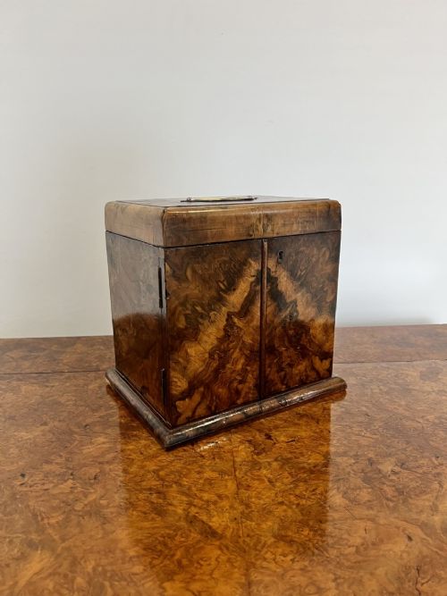 Quality Antique Victorian Walnut Jewellery Cabinet