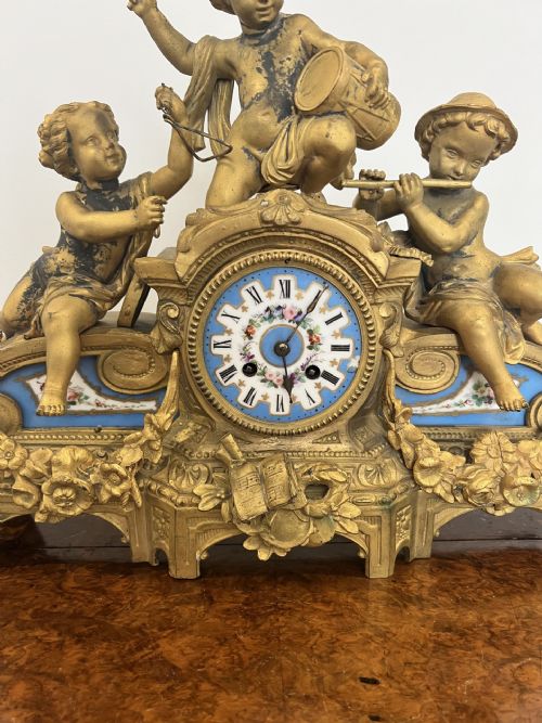 QUALITY ANTIQUE VICTORIAN PHILLIPE H MOUREY FRENCH MANTLE CLOCK - ADDITIONAL PHOTO 1