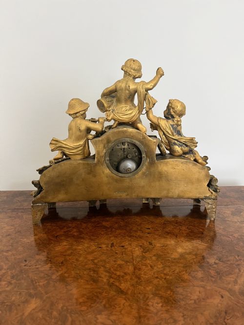 QUALITY ANTIQUE VICTORIAN PHILLIPE H MOUREY FRENCH MANTLE CLOCK - ADDITIONAL PHOTO 4