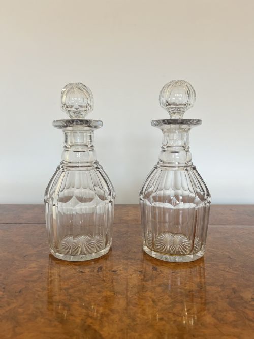 Quality Pair of Antique Victorian Decanters