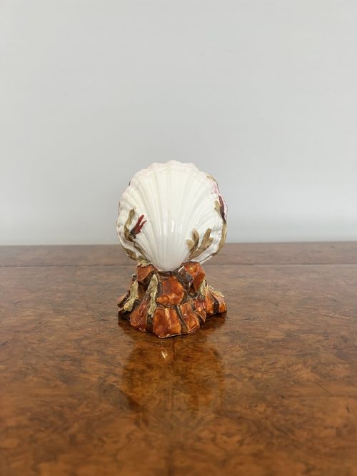 QUALITY ANTIQUE VICTORIAN PORCELAIN CLAM VASE - ADDITIONAL PHOTO 2