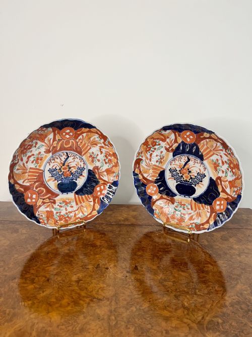 Quality Pair of Large Antique Japanese Imari Plates