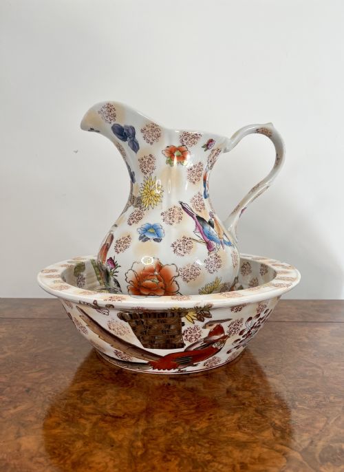 LOVELY ANTIQUE EDWARDIAN JUG AND BOWL SET - ADDITIONAL PHOTO 5
