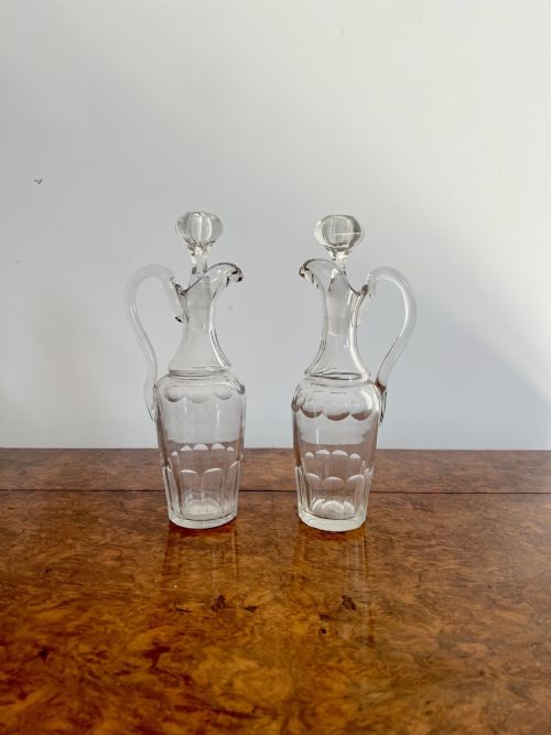 Fine Pair of Antique Victorian Port Decanters