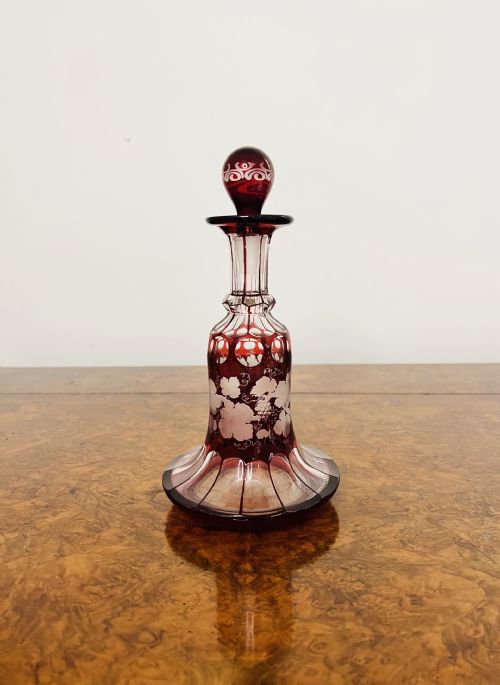 Quality Antique Victorian Glass Perfume Bottle