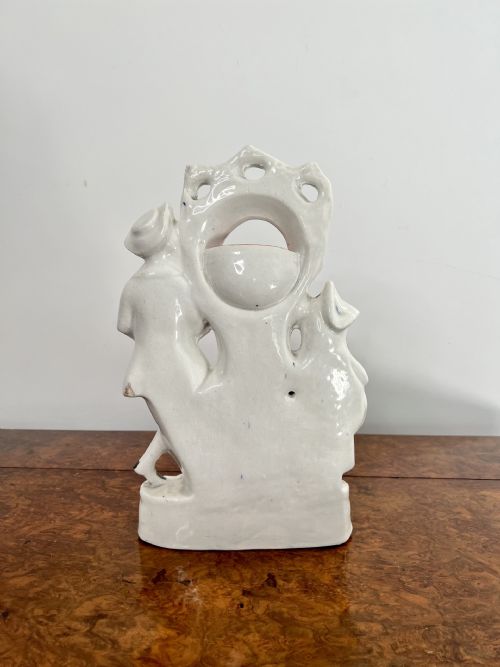 LARGE ANTIQUE VICTORIAN QUALITY STAFFORDSHIRE WATCH HOLDER - ADDITIONAL PHOTO 1
